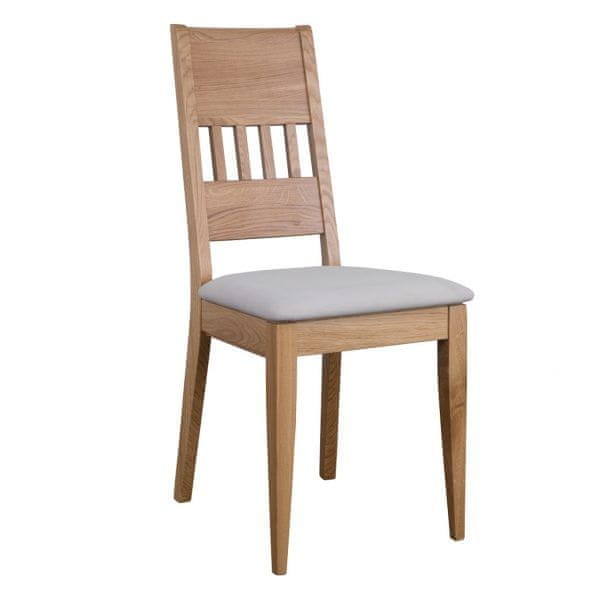 eoshop Čalúnená jedálenské stoličky KT375, dub (Farba dreva: Kakao, Poťah: Ekokoža)